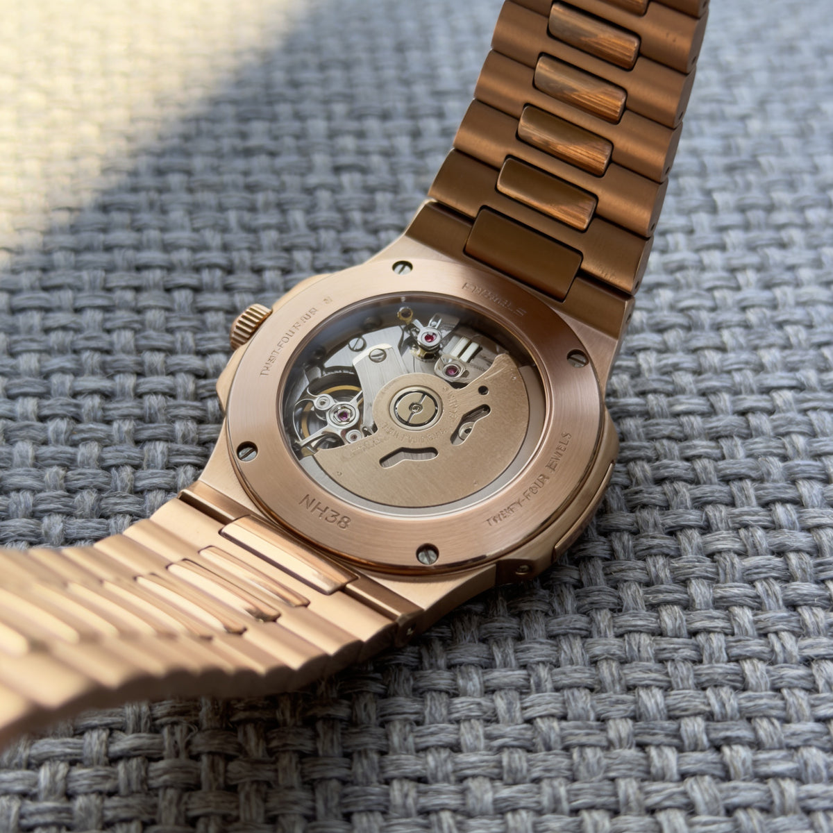 CrownCraft ROADSTER automatic watch transparent caseback