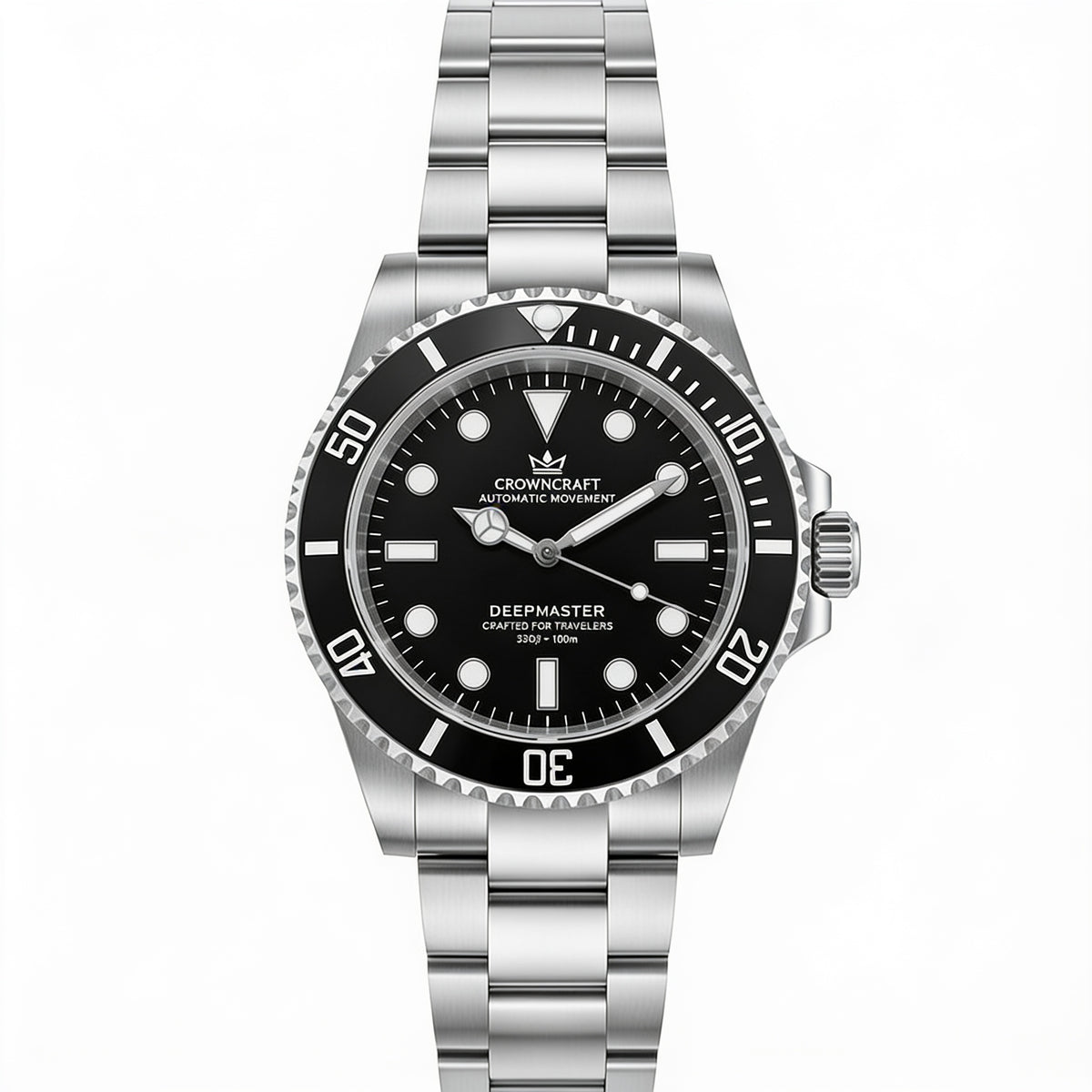 CrownCraft DEEPMASTER automatic diver watch with NH35A movement