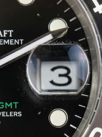 CrownCraft MERIDIAN-GMT transparent caseback showing NH34 movement