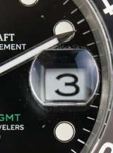 CrownCraft MERIDIAN-GMT transparent caseback showing NH34 movement