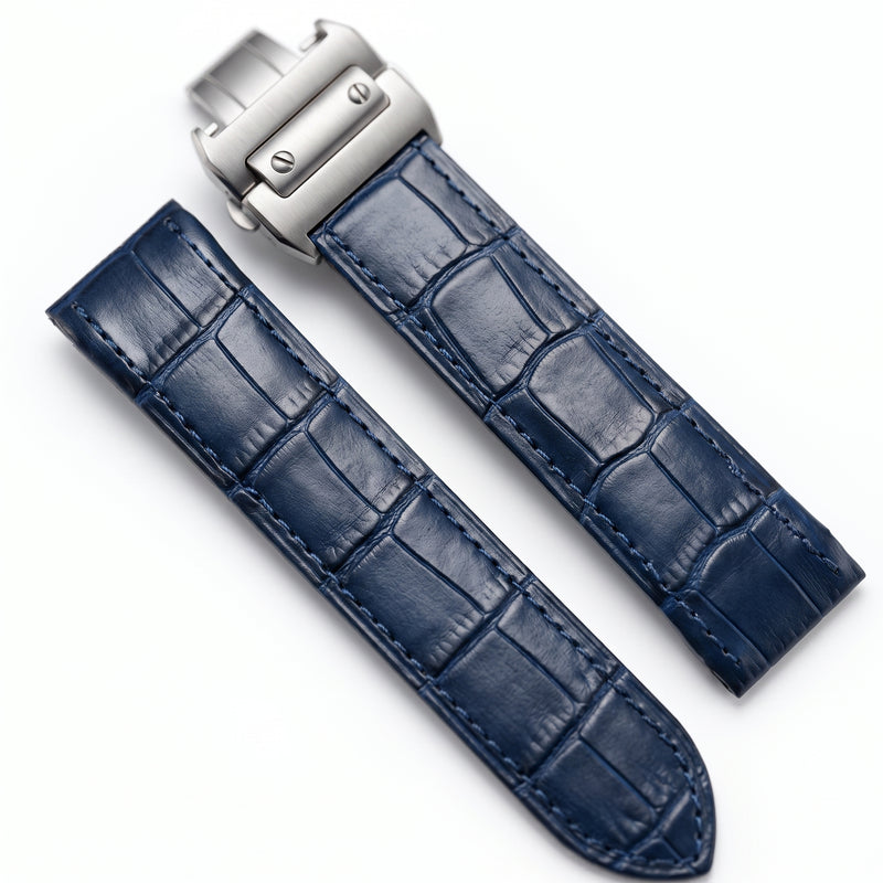 Blue Crocodile Leather Strap (Belmont)
