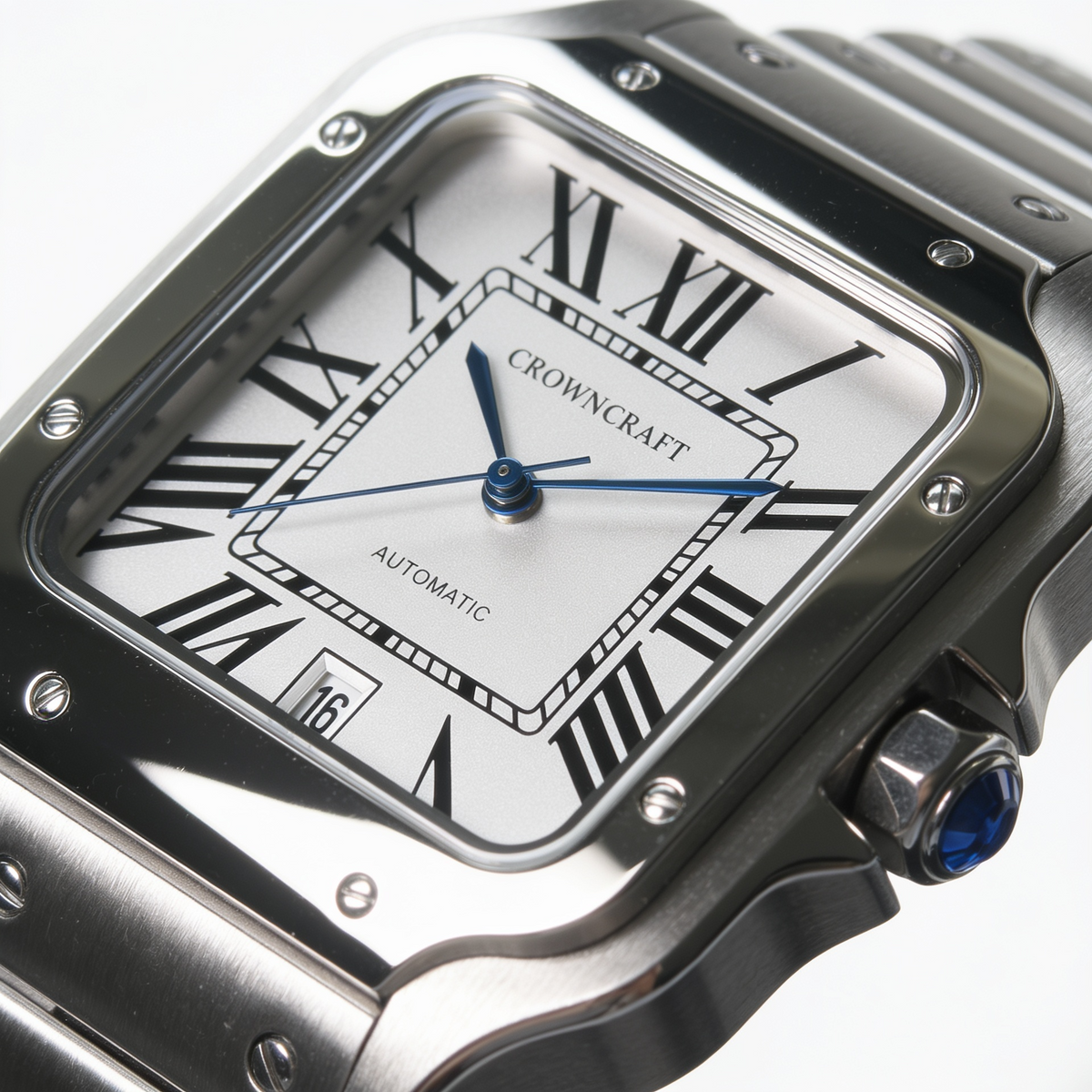 CrownCraft BELMONT dial close-up angle