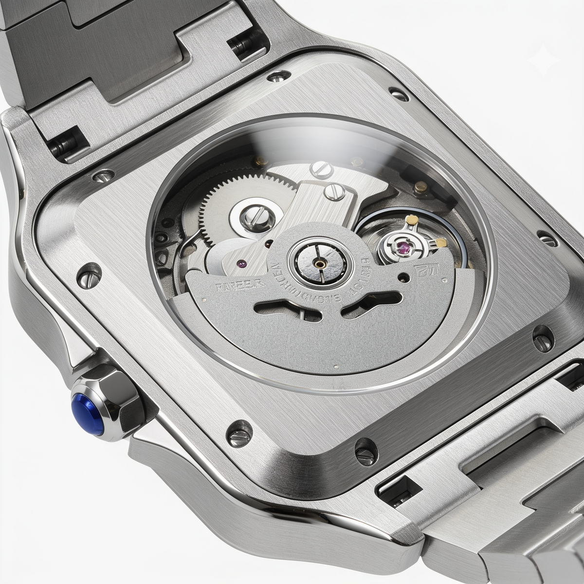 CrownCraft BELMONT caseback movement macro