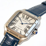 CrownCraft blue crocodile leather strap texture closeup